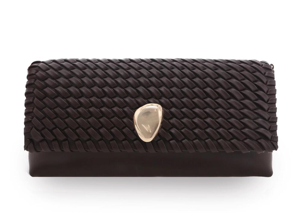 NEW BILLINI leilah clutch bag in chocolate